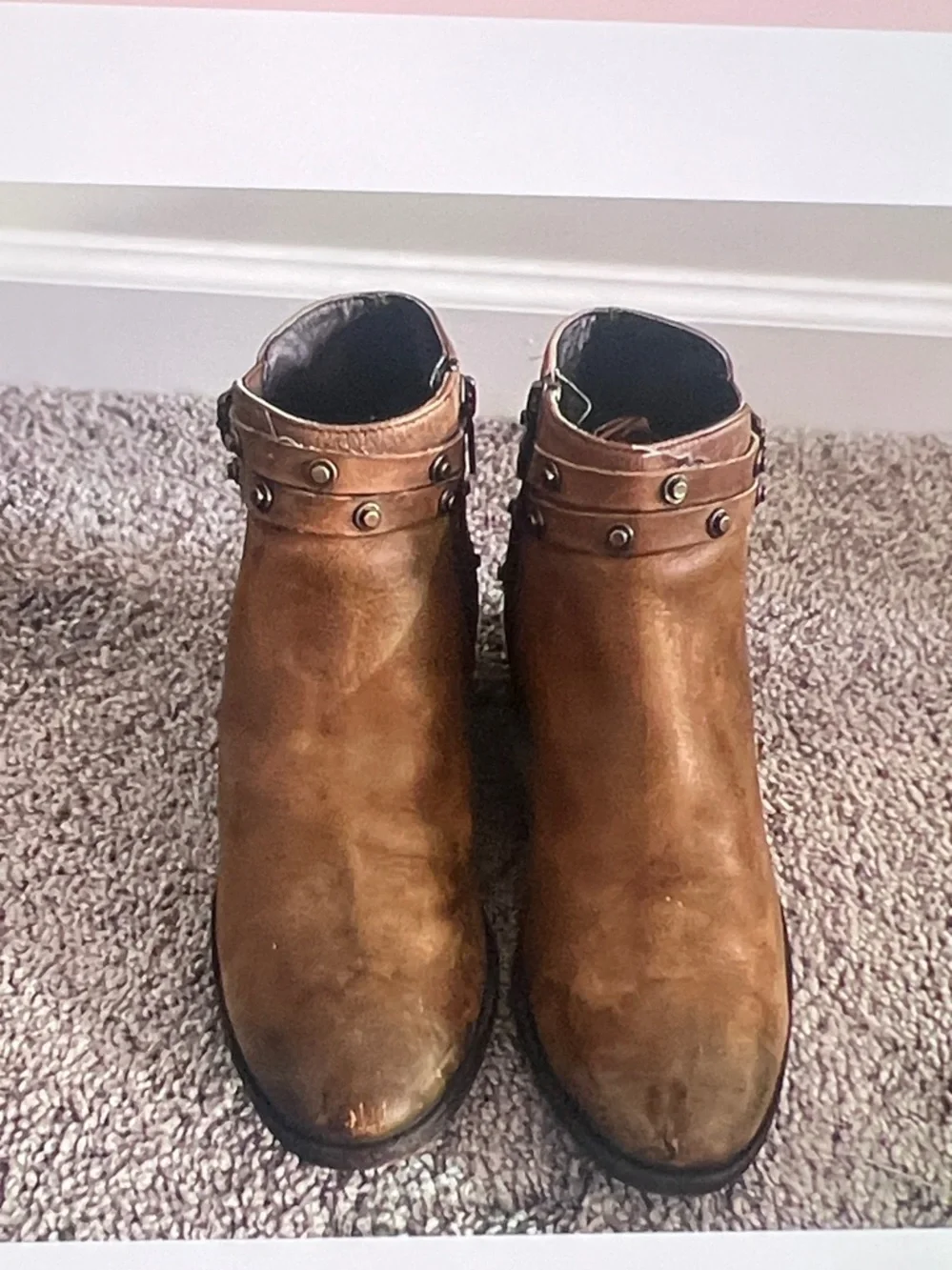 Leather stack heel
Booties - Picture 2 of 10